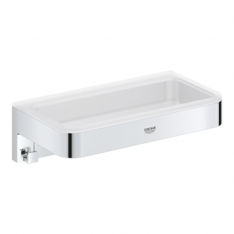 Lentynėlė dušo Grohe Start Cube chromo/balta spalva 